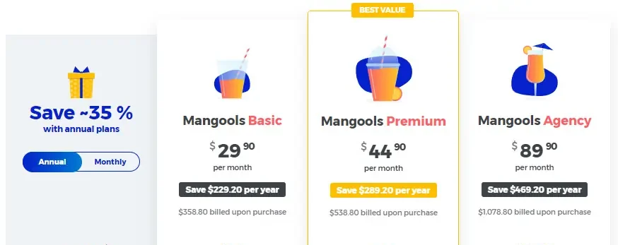 Mangools Pricing