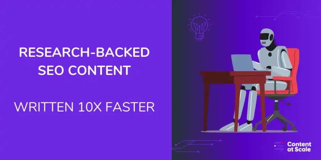 Research-backed SEO content 10x faster